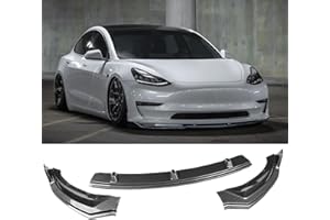 SPEEDPARK for Tesla Model 3 Front Bumper Lip Kit Car Glossy Mods Spoilers fit for 2017-2023 Tesla Model 3 Accessories (Glossy Carbon Fiber Pattern)