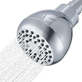 Eolax High Pressure Rain Shower Head, 3 Inch Anti-Clog Self-Cleaning Silicone Jets, 2.5 GPM with 1.8 GPM Flow Restrictor, Easy Install for Low Water Pressure, Hotel SPA Experience (Black)