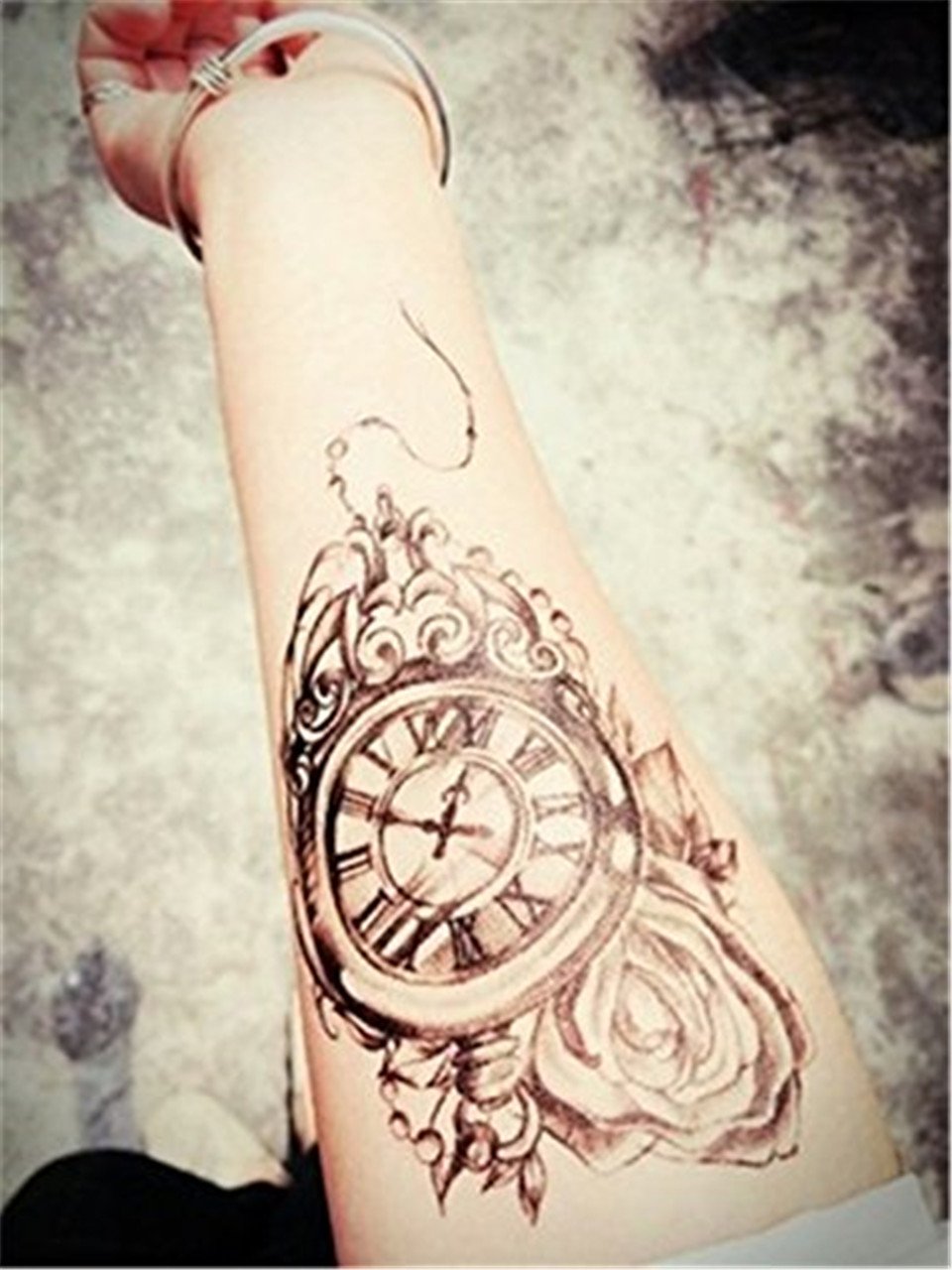 Lzc 2pcs 15x21cm Temporary Tattoo Shoulder Arm Stickers