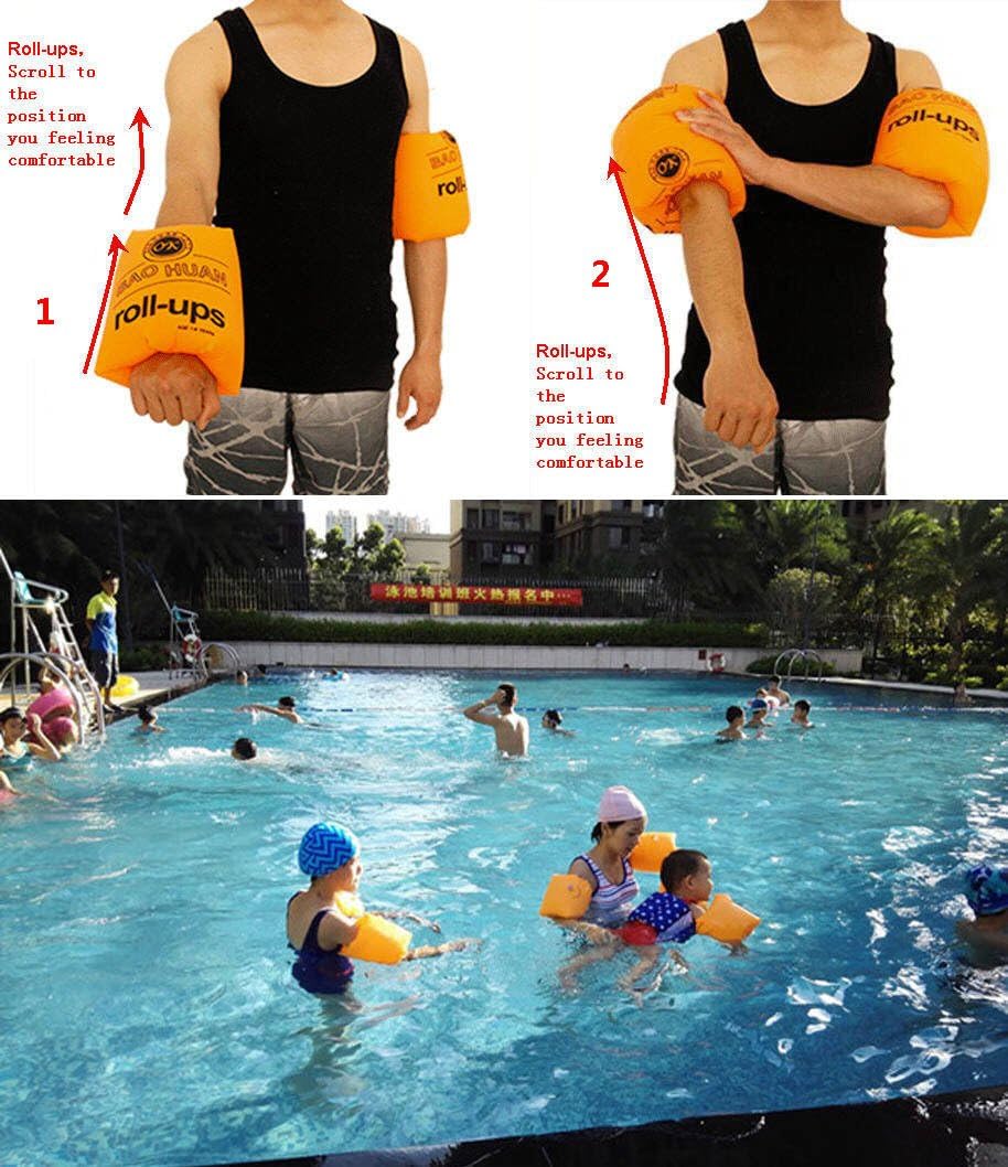 Topsung Arm Floaties Inflatable Swim Bands Rings Swimming Floats Tube Armlets for Children and Adult : Sports & Outdoors