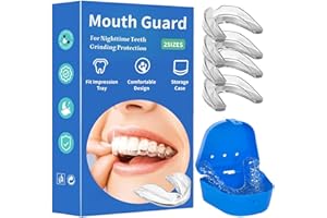 OORMGSRC Mouth Guard for Grinding Teeth at Night, Moldable Teeth Grinding Guard, Comfortable Night Guards for Teeth Grinding, Pack of 4 Dental Guards for Grinding Teeth, Grind No More Sleep Well