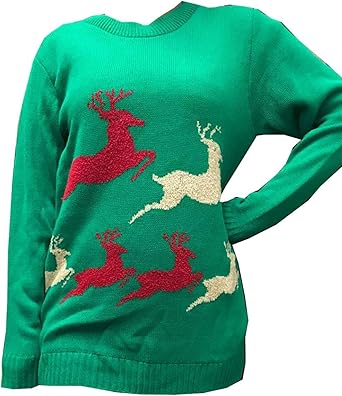 Full Sleeves I Love Christmas Knit Sweater Top Unisex Ladies