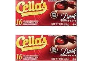 Dark Chocolate Covered Cherries Bundle Includes 2-8 Oz Boxes of Cellas Dark Chocolate Covered Cherries! Cellas Chocolate Covered Cherries are Kosher & Peanut Free Comes With a BELLATAVO Fridge Magnet!