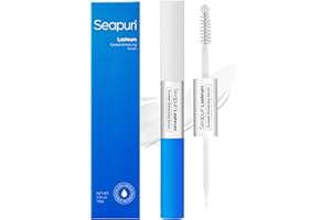 Seapuri Lashrum Eyelash Enhancing Serum | Lash Growth Serum with Caffeine, Peptide & Biotin | for Longer, Fuller Lashes | Dual Brush for Precise & Full Application | Non-Irritating, Daily Use