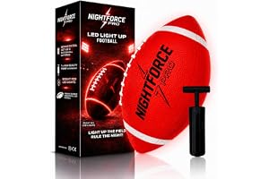 Nightforce Pro Light Up Football - Glow in the Dark Ball - NO 6 - Sports Gift - Outdoor Sports, Birthday Gifts for All Ages