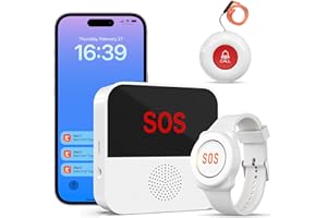 DAYTECH Wi-Fi Wireless Caregiver Pager Call Button for Elderly at Home, APP Emergency Alert for Seniors, Patients, and The Di