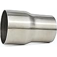 Universal ID 2 inch to OD 2.5 inch Stainless Steel Exhaust Adapter Coupler (2" ID to 2 1/2" OD), Pipe Connect Reducer Whole Length 3.6 Inch