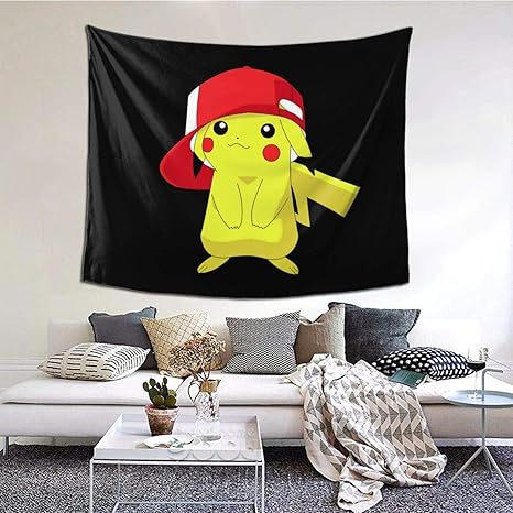 Amazon Co Jp ポケモン ポケット モンスター 1 多機能ファブリック装飾用品 タペストリー 壁掛け 間仕切り おしゃれ インテリア カーテンベッドルーム リビングルーム ヨガルーム 瞑想 部屋のインテリアに最適サイズ 152 130 ホーム キッチン