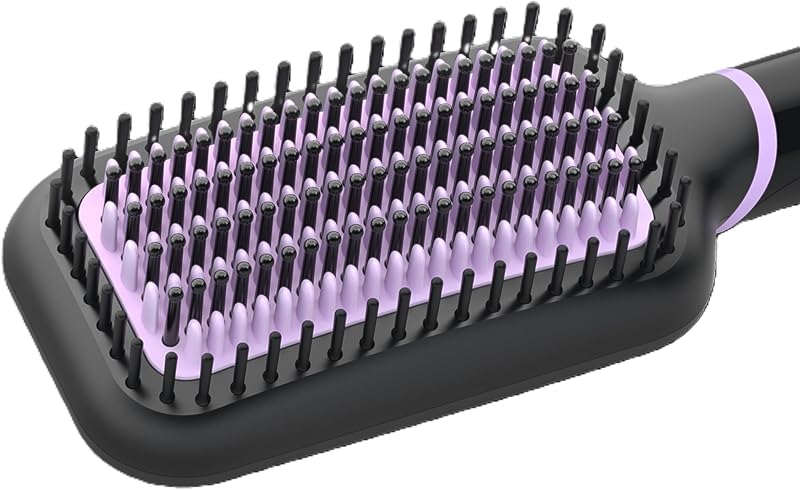 Cepillo Alisador StyleCare, con Tecnologia ThermoProtect, Revestimiento Ceramico, 2 posiciones de Temperatura, Pelo Liso Natural en 5 minutos, BHH880/00, Negro
