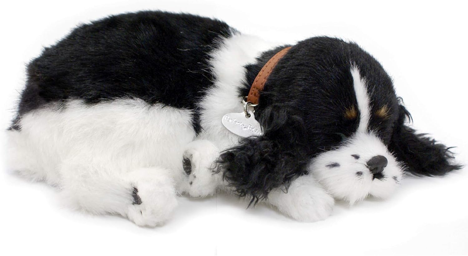 black and white cocker spaniel stuffed animal