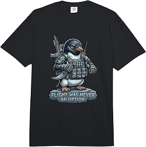 Flight was Never an Option Penguin Men Women Funny Comfort Colors Adult Heavyweight T-Shirt