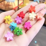 MEKEET 50Pcs Flower Hair Clips Mini 0.51 Inch Plastic Claw Clips view 6