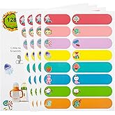 Name Label Stickers for Kids School Supplies, 128 PCS Waterproof Baby Bottle Labels for Daycare, Name Tag Stickers for Sippy