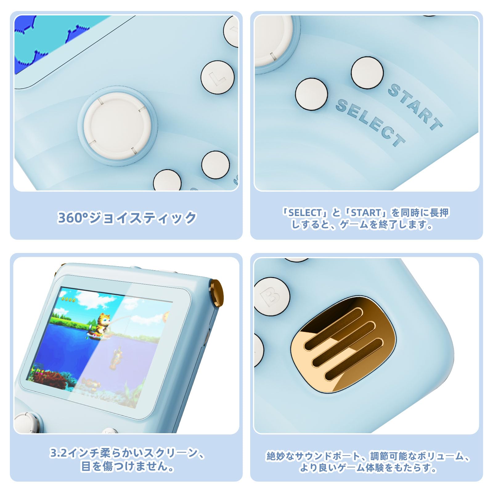 NEOCADEポータブルハンドルゲーム機 300種類内蔵 3.2インチ 携帯 ポケット ゲーム機 軽量 小型 電子 手持ち 持ち運び便利 かわいい ハンドヘルドゲーム機 おしゃれ 人気 贈り物 女性 恋人 学生 娘さん 子供に適用 誕生日、クリスマスプレゼント