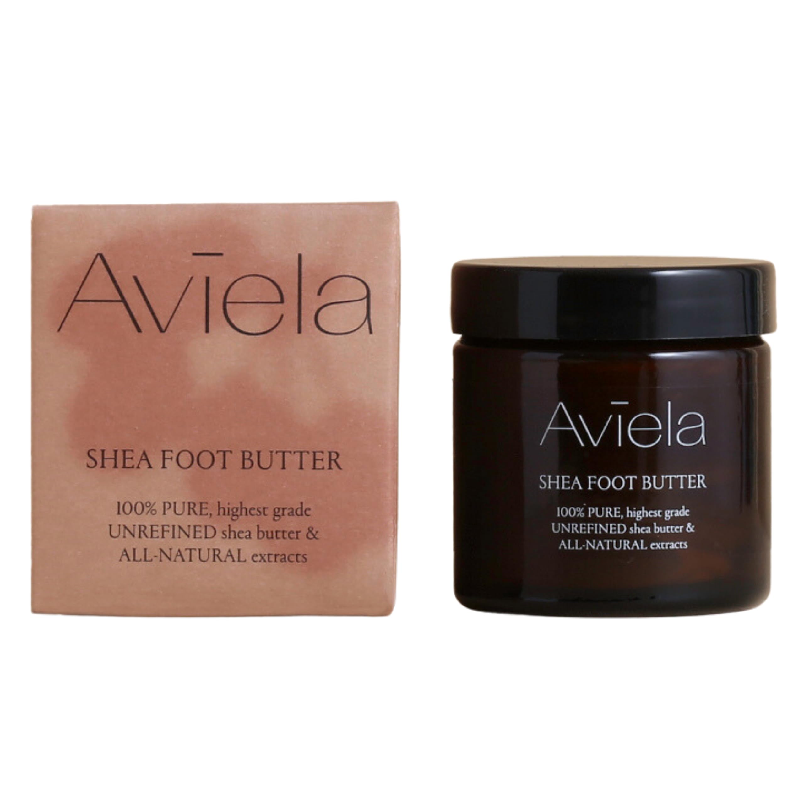 Aviela Shea Butter Foot Cream For Very Dry Feet & Cracked Heels | Intensely Moisturising | Vegan & Cruelty Free, 100% Natural | 60ml Foot Moisturiser Cream