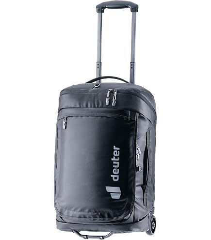Deuter Unisex Duffel Pro Roller 90, Convertible 90L Travel Duffel with Wheels & Backpack Straps - Mineral-Grove