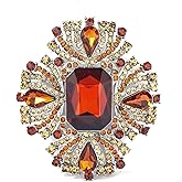 YOQUCOL Vintage Austrian Crystal Rhinestone Flowers Shaped Brooch Pin for Women Girls Lapel Pin for Sweater,Coat Dress Accessories