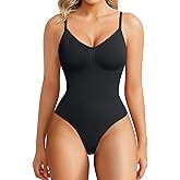 BRABIC Womens' Seamless Sleeveless V-Neck Bodysuit Shapewear Tummy Control