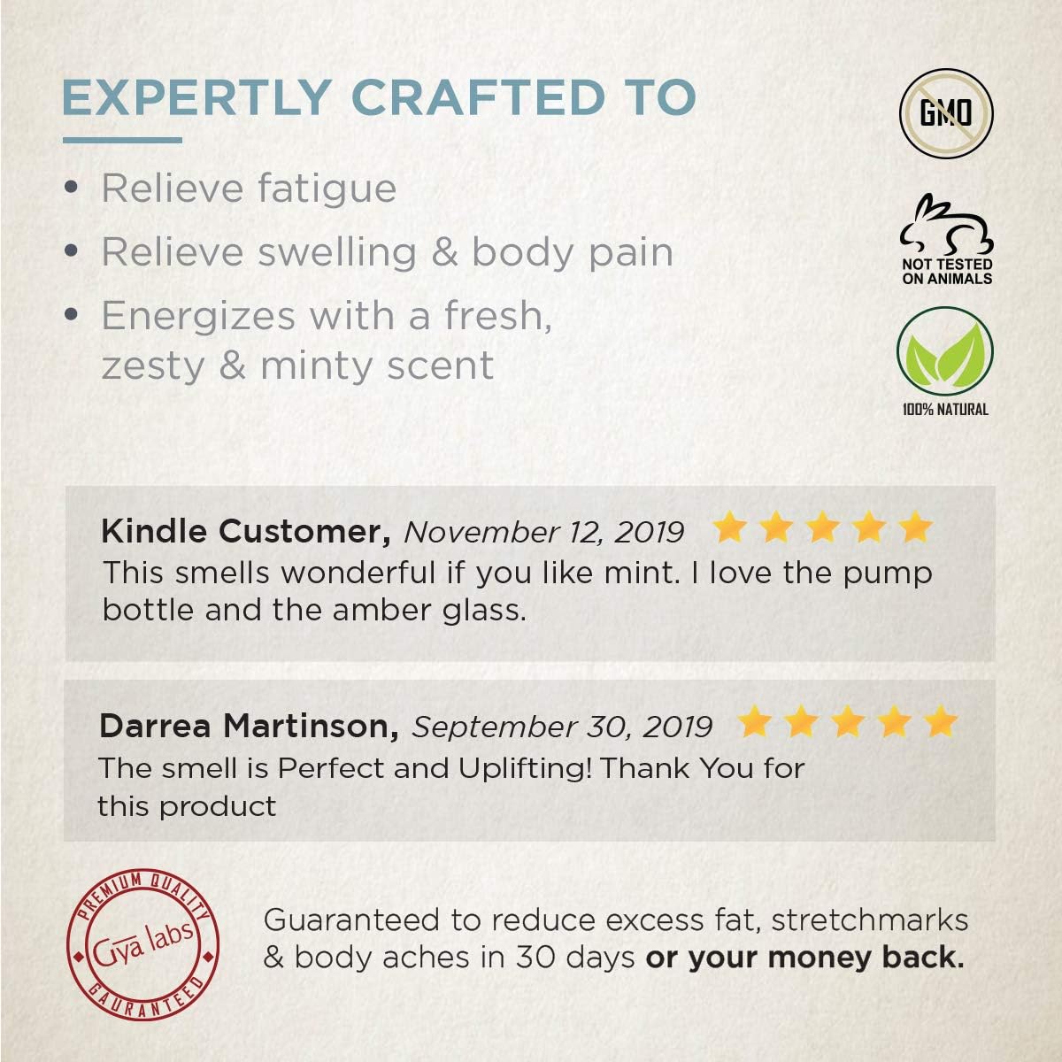 Gya Labs Energizing Massage Oil for Sore Muscles - Image 3