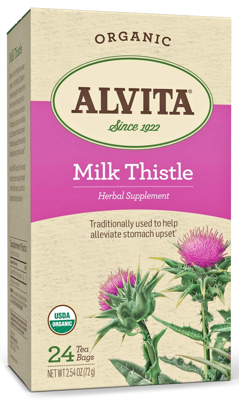 Alvita Organic Milk Thistle Herbal Tea Made with Premium Quality