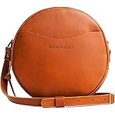 Portland Leather Goods Circle Crossbody Bag for Women – Handmade from the Finest Full-Grain Hides