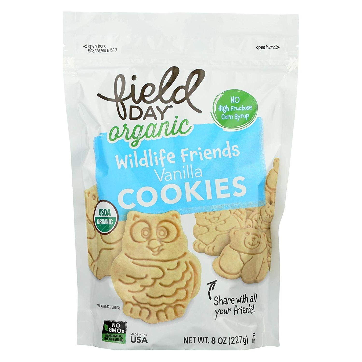 Field Day Organic Wildlife Friends Vanilla Cookies Vanilla Cookies
