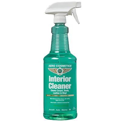 Aero Cosmetics Interior Cleaner, Carpet Cleaner, Seat Cleaner, Fabric Cleaner, 32 Fl oz. Aircraft Quality for Car, RV, & Aircraft, Meets Boeing and Airbus Specs