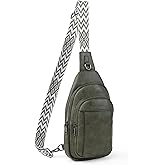 TANTOMI Small Sling Bag for Women, Leather Crossbody Purse for Daily Travel Leisure Sport Fanny Pack with Adjustable Strap