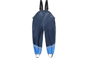 Lelaki Kids Waterproof Bib Rain Suspender Lightweight Windproof Outdoor Rain Pants for Boys Girls