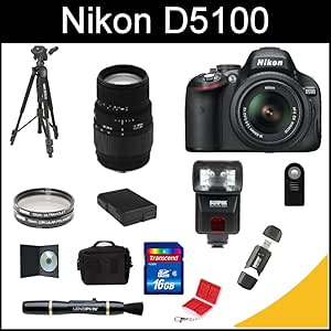 Amazon.com : Nikon D5100 16.2MP CMOS Digital SLR Camera (Black) with 18