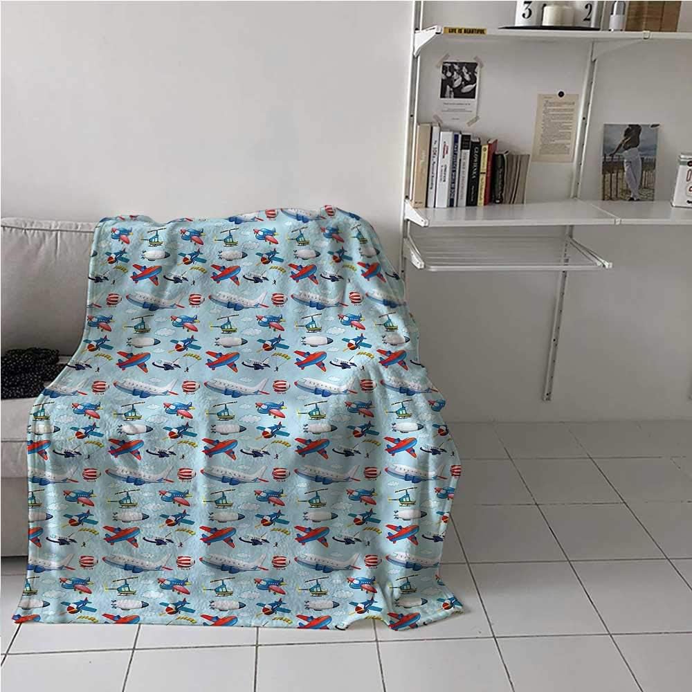 prunushome Airplane Soft Throw Blanket Aircrafts Sky Diving