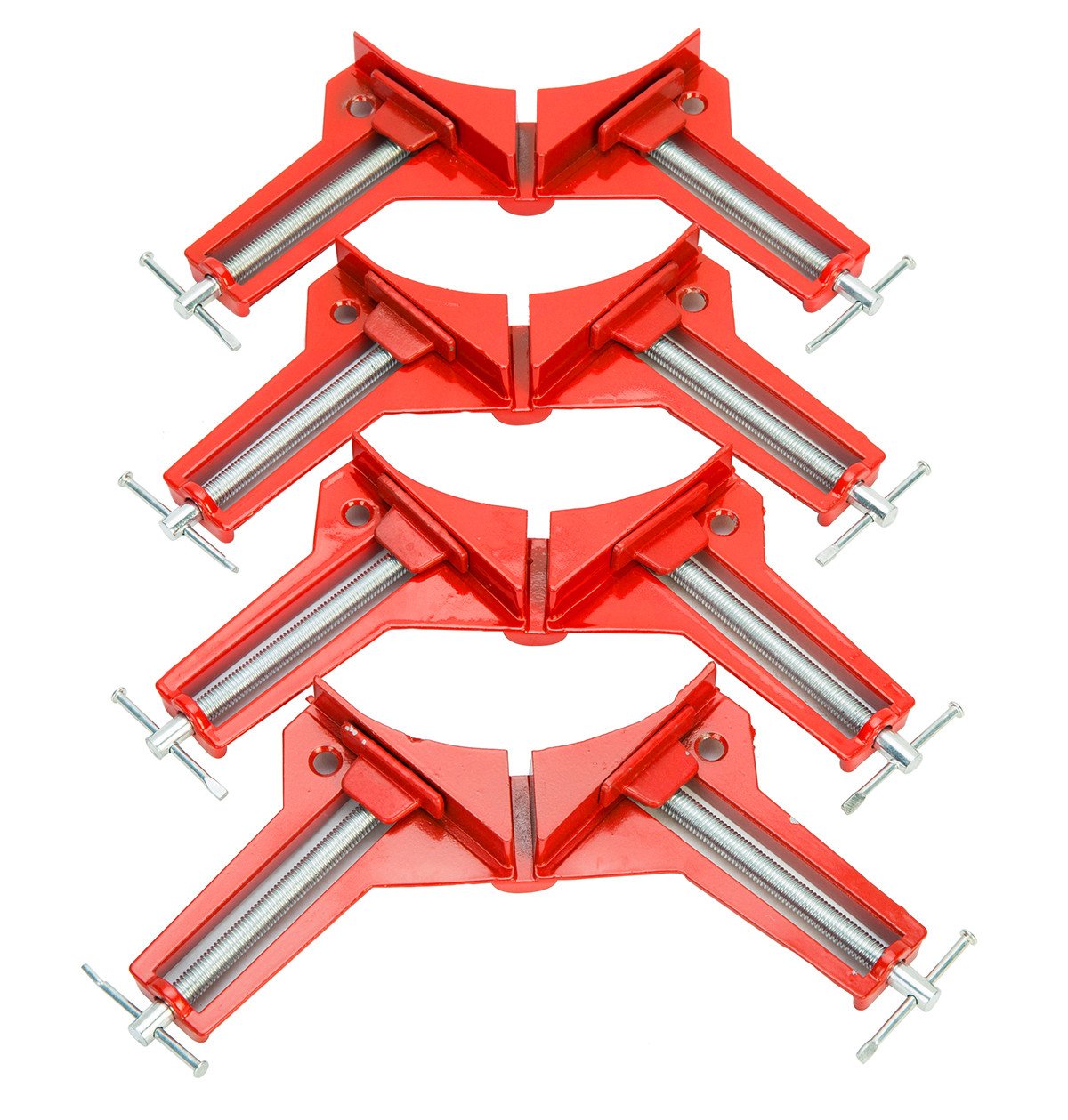 FreeTec 4pcs Right Angle Clamp Adjustable Wood Vice Miter Clamp for Picture Holder Woodworking Holder 90 Degrees Corner Clamp DIY Hand Tools
