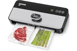 FRESKO Hands-Free Vacuum Sealer, Powerful Suction, Automatic Moisture Detection Vacuum Sealer for Food Storage, Quick Operation Vacuum Sealer Machine without Flipping the Lid, ETL Certified (Silver)