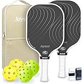 Joysent Pickleball Paddles Set, USAPA Approved Carbon Fiber Pickleball Set with Pickleball Rackets and Indoor Outdoor Pickle Balls, Beginner Pickleball Paddle for Adults Men Women