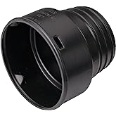 NDS 451 HDPE Corrugated Adapter for Spigot X 4 inch Corrugated Hub Connections, for use with 4 inch Drain Pipes &amp; Fittings, Black