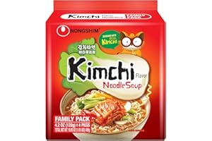 Nongshim Ramen Noodles, Gourmet Instant Ramen, Premium Microwavable Noodle Soup, Kimchi, 4.2 Ounce (Pack of 16)