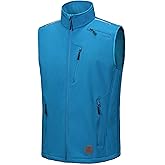 Little Donkey Andy Men's Lightweight Fleece Lined Softshell Vest Windproof Sleeveless Jacket for Hiking Travel Golf