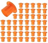Plutreas Rebar Caps 50 Pcs Orange Mushroom Rebar