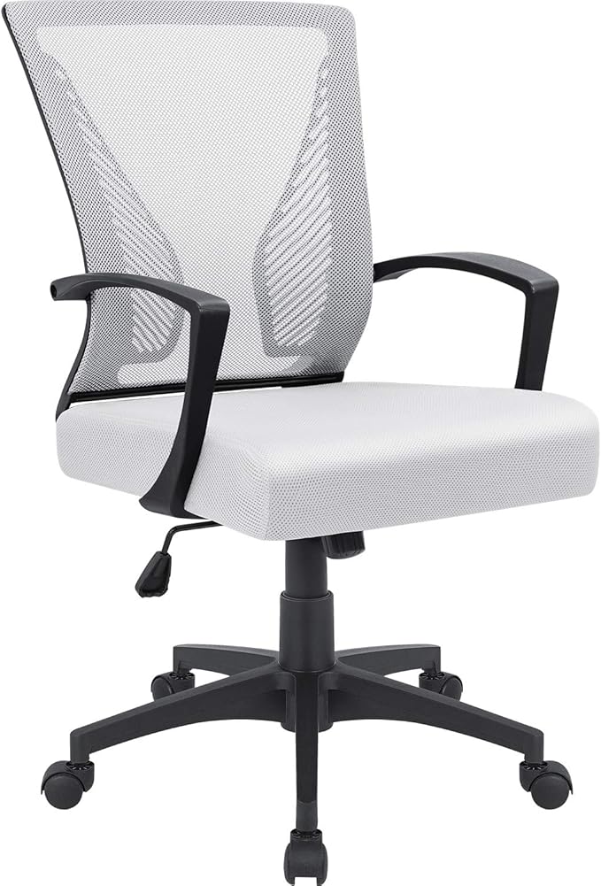 Amazon.com: Furmax Office Chair Mid Back Swivel Lumbar ...