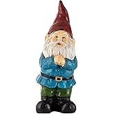 Alpine Corporation 12" Tall Classic Outdoor Garden Gnome Yard Statue Decoration