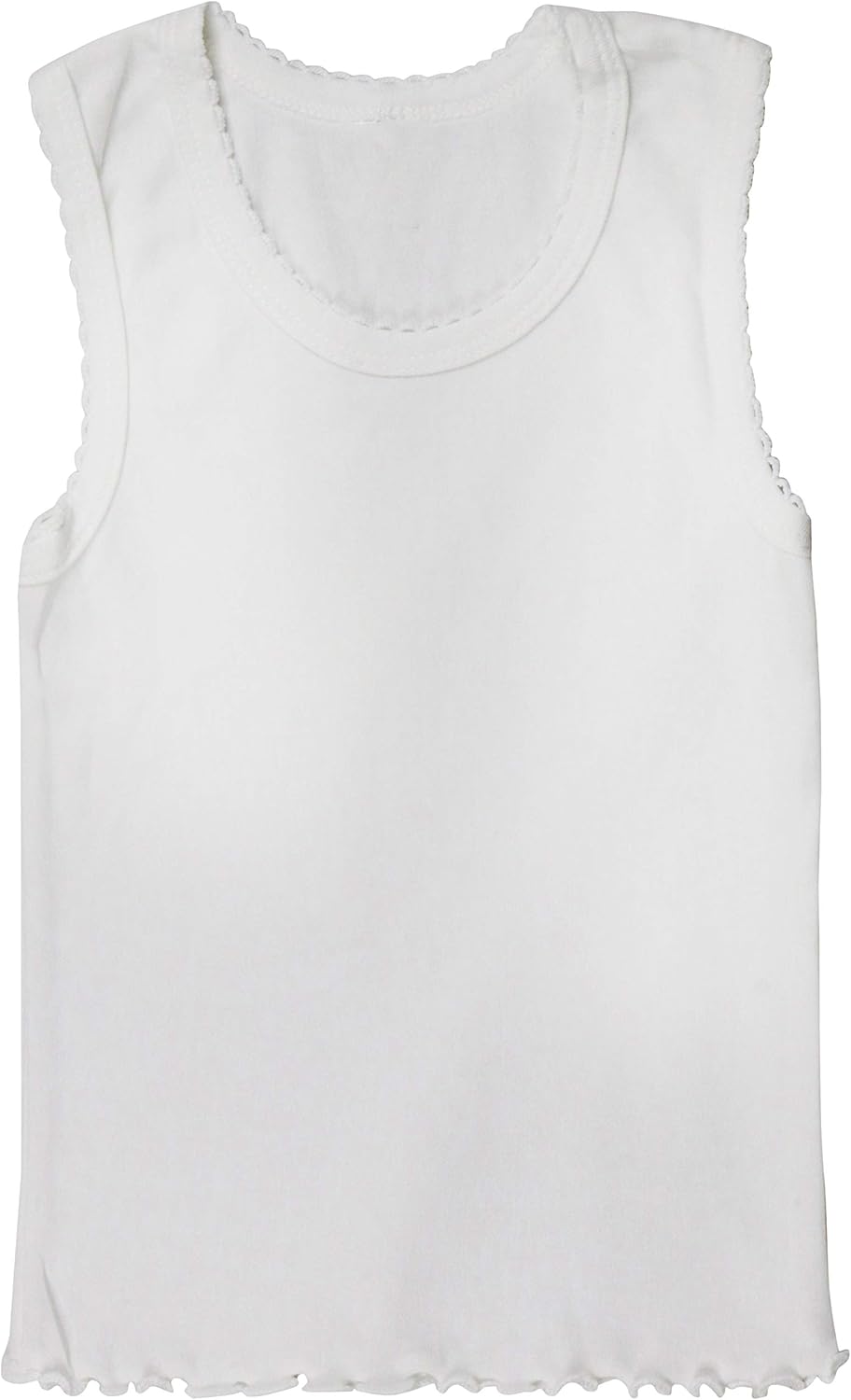 ToBeInStyle Girl's 4 Pack Ruffle Hem Cotton Tank Tops: Clothing