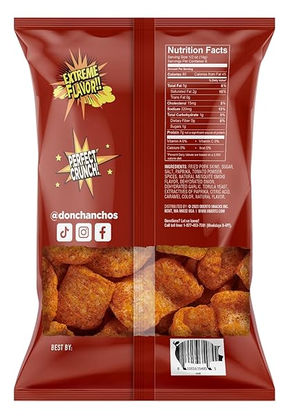DON CHANCHO’S BBQ FRIED PORK RINDS, 4 OUNCE