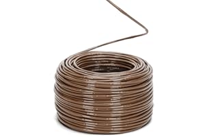 VIKUA 500 Ft 1/4" Drip Line Emitter Tubing 6 Inch Spacing, Drip Irrigation Tubing Irrigation Hose, Garden Watering Tube Line For Garden Irrigation, Window Boxes, Vegetable Gardens, Greenhouses, Brown