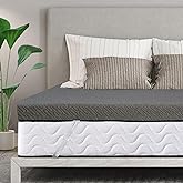 VALUXE 3 Inch Gel Memory Foam Mattress Topper California King Size High Density Cooling Pad Pressure Relief Bed Topper Grey (with Removable & Washable Bamboo Cover)
