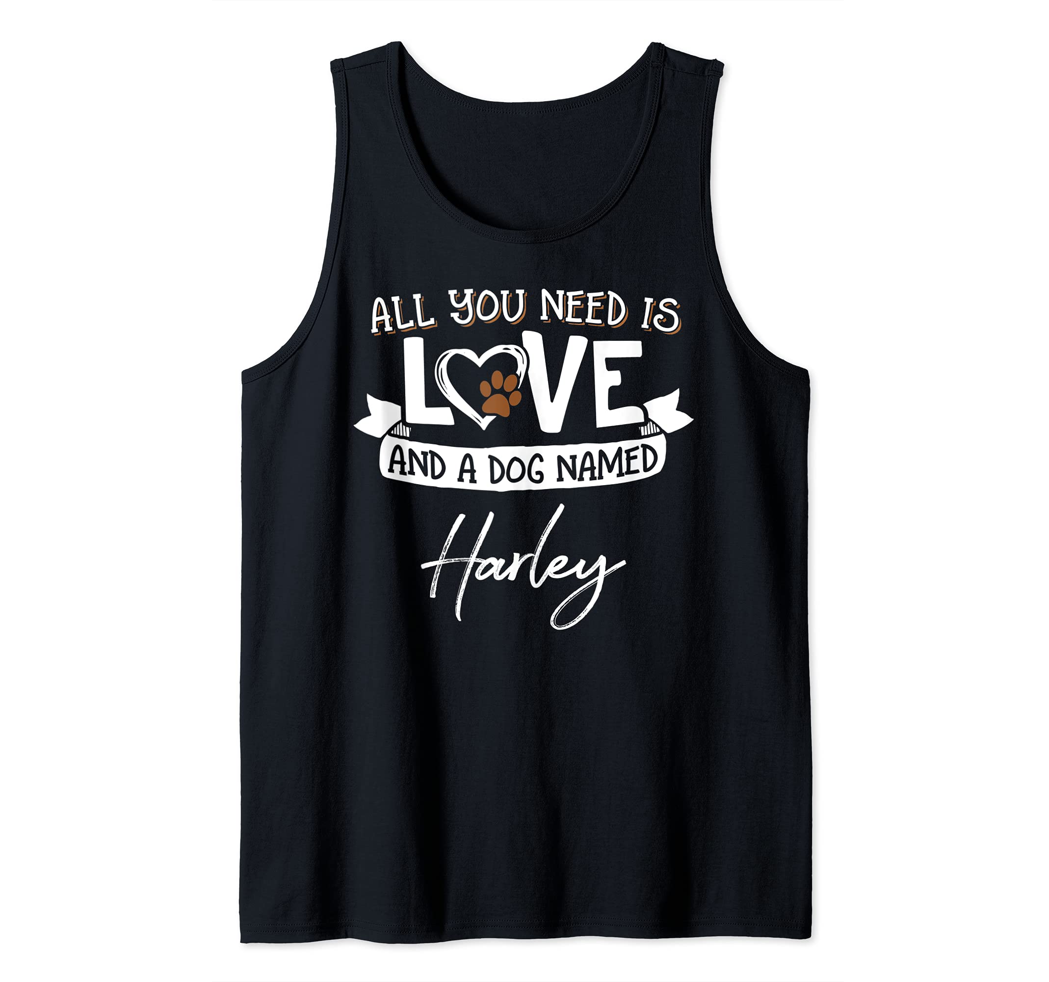 Cute Dog Named Harley Design for Women and Men Tank Top