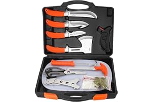 NEW VlEW Deer Processing Hunting Knife Set, Hunting Deer Knife Set, Field Dressina Kit Portable Butcher Game Processor Set, 1