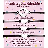Granddaughter Bracelets from Grandma Gifts for 2 3 4 Granddaughters Grandmother Matching Bracelet Nana and Me Bracelets Set for 2 3 4 5 Women Mothers Day Gifts Little Girls Jewelry Birthday Gift