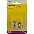 Bussmann, Pack of 1, No Color BP/MB-15 15 Amp Edison Base Plug Fuse Circuit Breaker, 125V