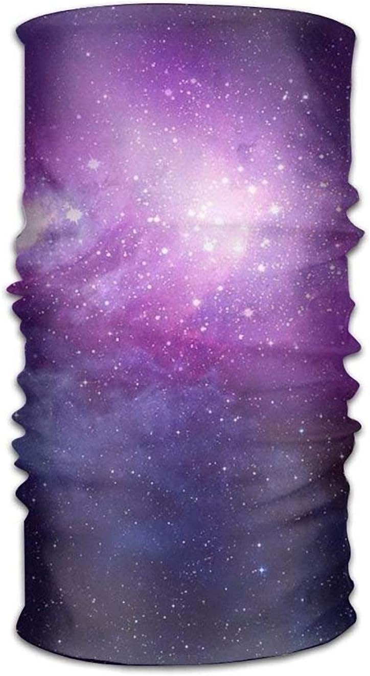 ERCGY Headband Balaclava Bandanas Purple Galaxy Versatile Multifunction Magic Scarf Neck Gaiter Balaclava Helmet Liner Riding Face Mask for Kids Women Men Outdoors UV Protection