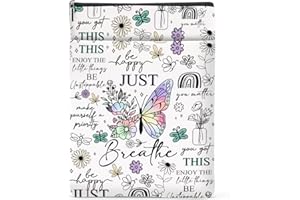 EIXU Inspirational Gifts for Women Sister Book Sleeve Book Cover Motivational Butterfly Gifts Affirmations Bookish Book Lovers Gifts Book Protector with Zipper & Front Pocket Graduation Christmas Birthday